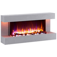 Balderia Wandkamin Helia grau MDF B/H/T: ca. 127x60x25 cm Elekt.-Kamin Helia EF197A-MT197D-CG - grau (127,00/60,00/25,00cm) - Balderia