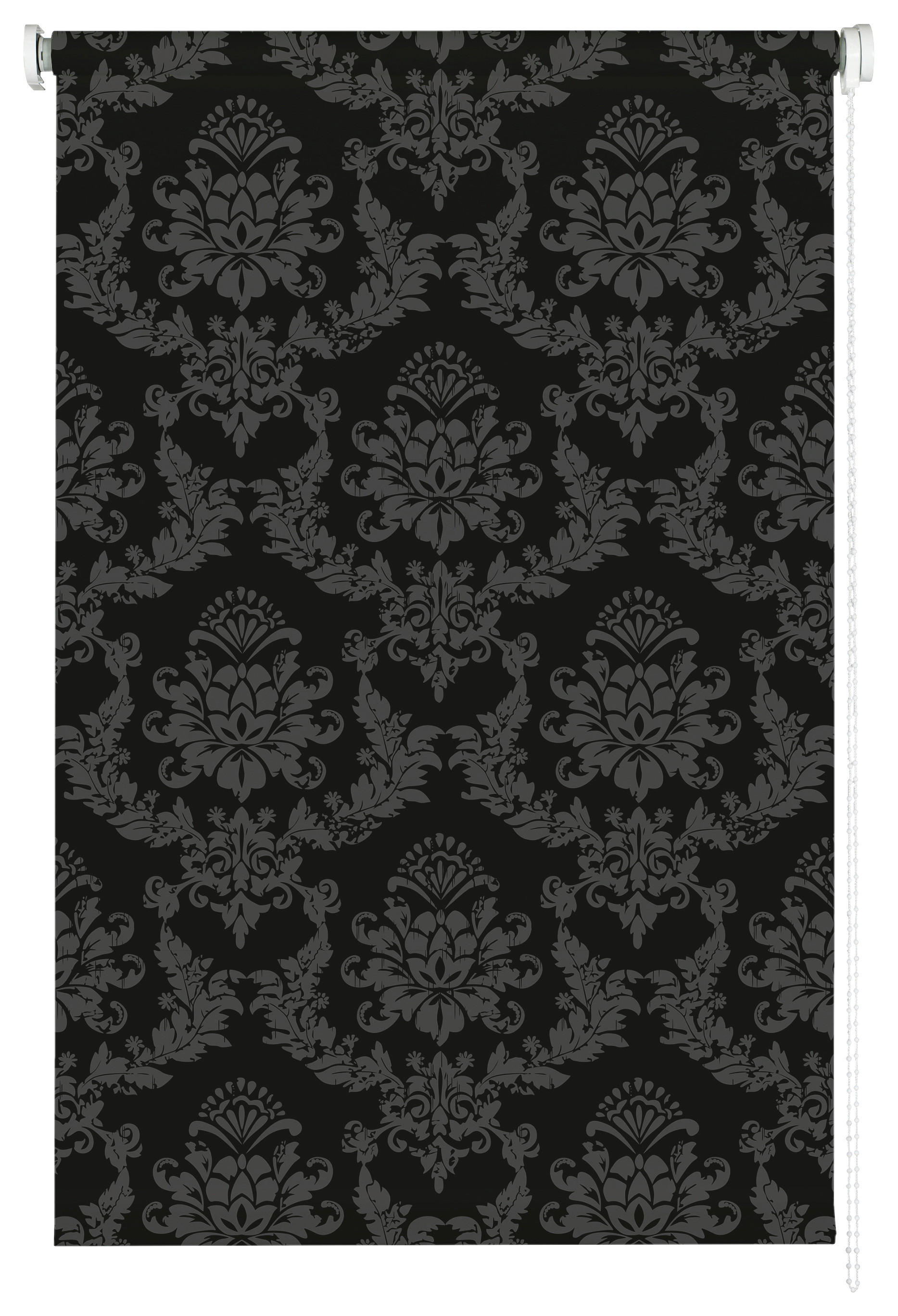 Seitenzugrollo Tageslichtqualität Ornament anthrazit B/L: ca. 142x175 cm Ornament - anthrazit (142,00/175,00cm) - Boviva