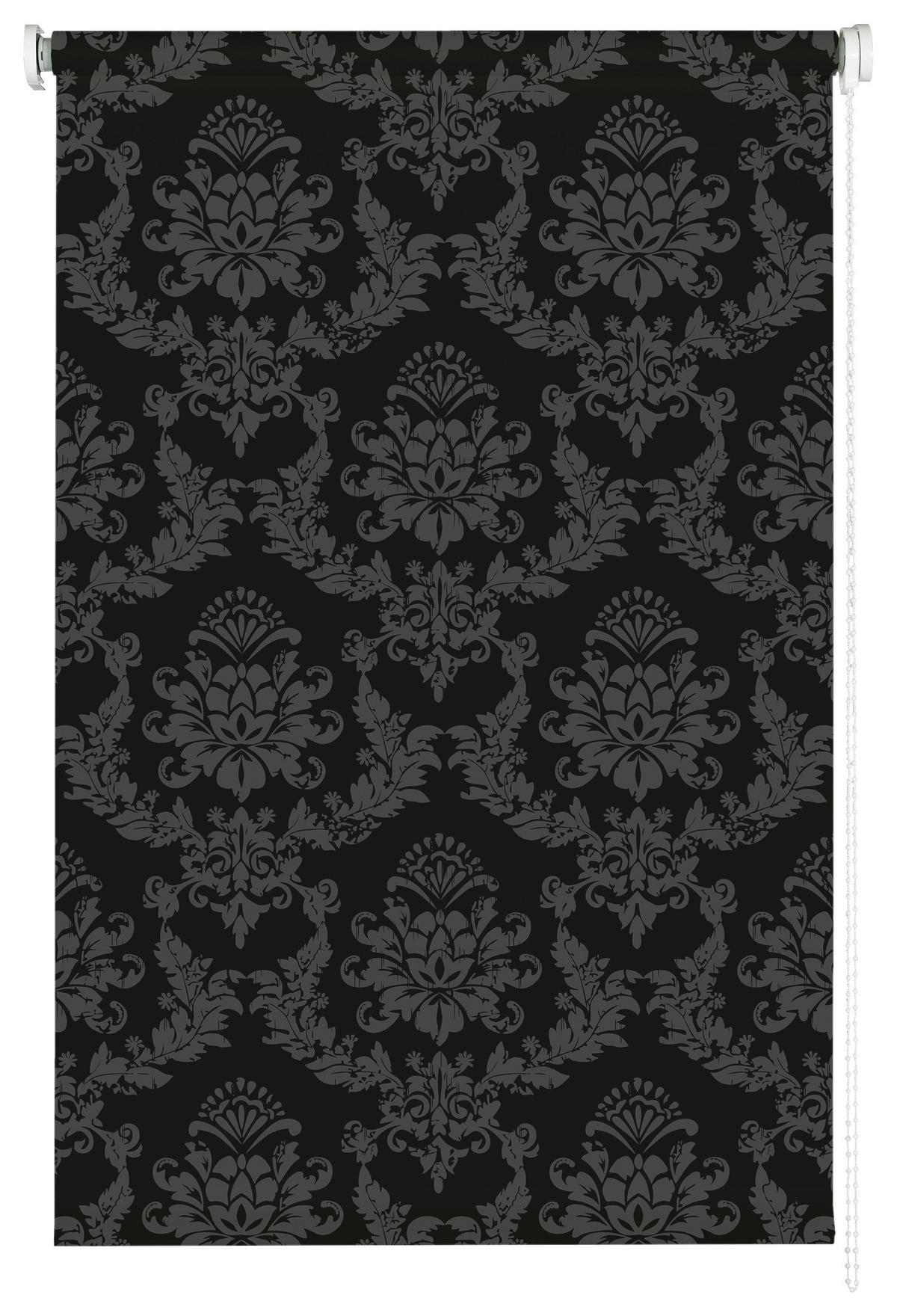 Seitenzugrollo Tageslichtqualität Ornament anthrazit B/L: ca. 102x175 cm Ornament - anthrazit (102,00/175,00cm) - Boviva