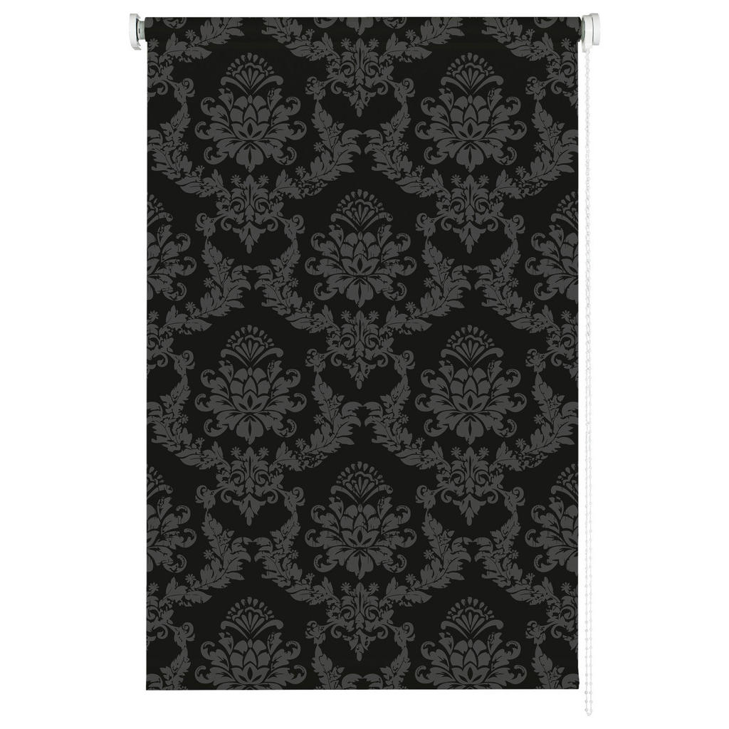 Thumbnail - Boviva Seitenzugrollo Tageslichtqualität Ornament anthrazit B/L: ca. 102x175 cm