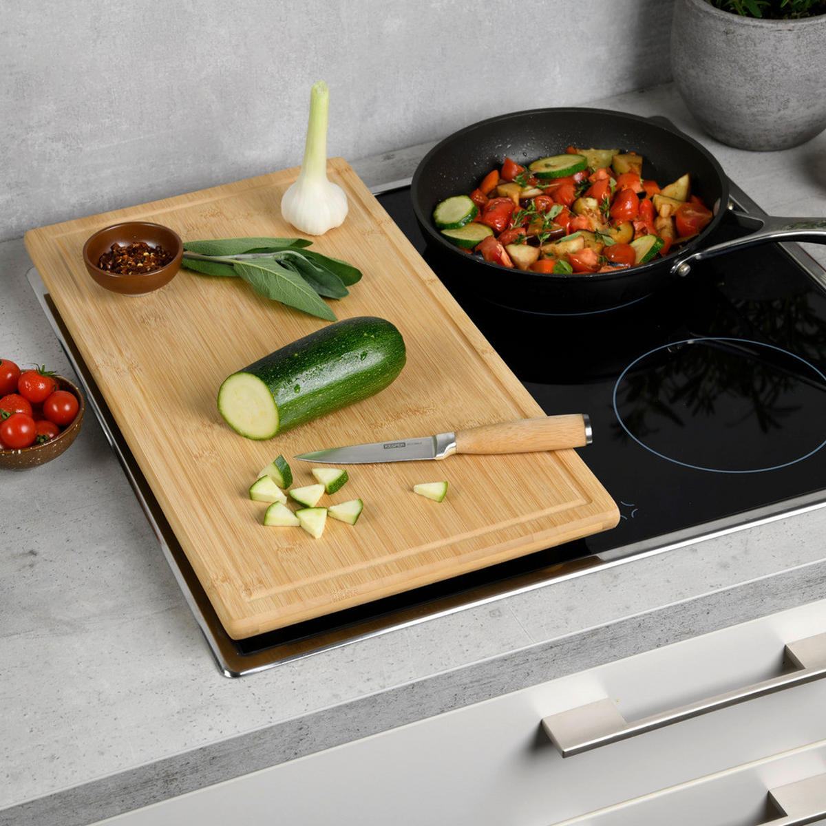 Kesper Abdeckplatte natur Bambus B/H/L: ca. 28x3,1x50 cm Abdeckplatte - natur (50,00/28,00/3,10cm) - Kesper