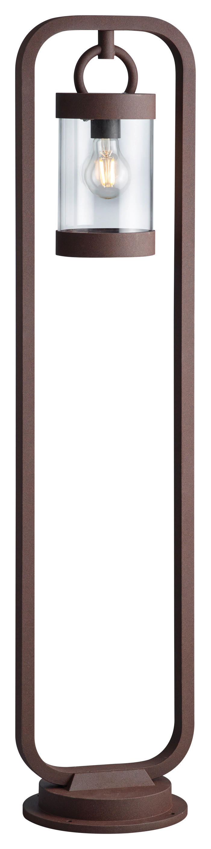Außenleuchte 404160124 rostfarbig klar B/H/T: ca. 23x100x21 cm Wegeleuchte_Sambesi - klar/rostfarbig (23,00/100,00/21,00cm) - Trio