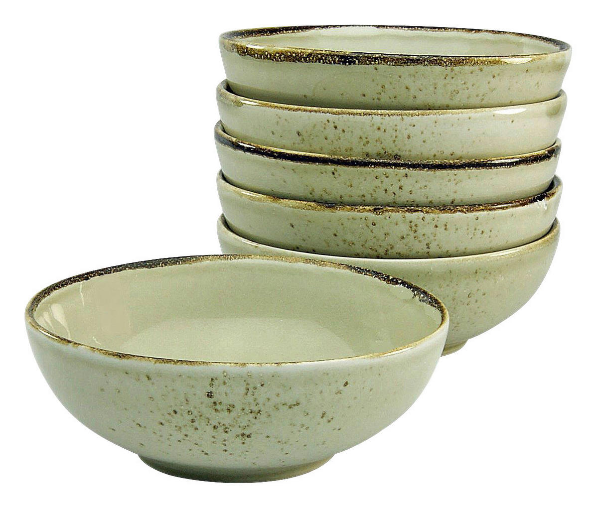 CreaTable Schalen-Set NATURE COLLECTION sand Steinzeug D: ca. 16,5 cm NATURE COLLECTION - sand (16,50cm) - CreaTable