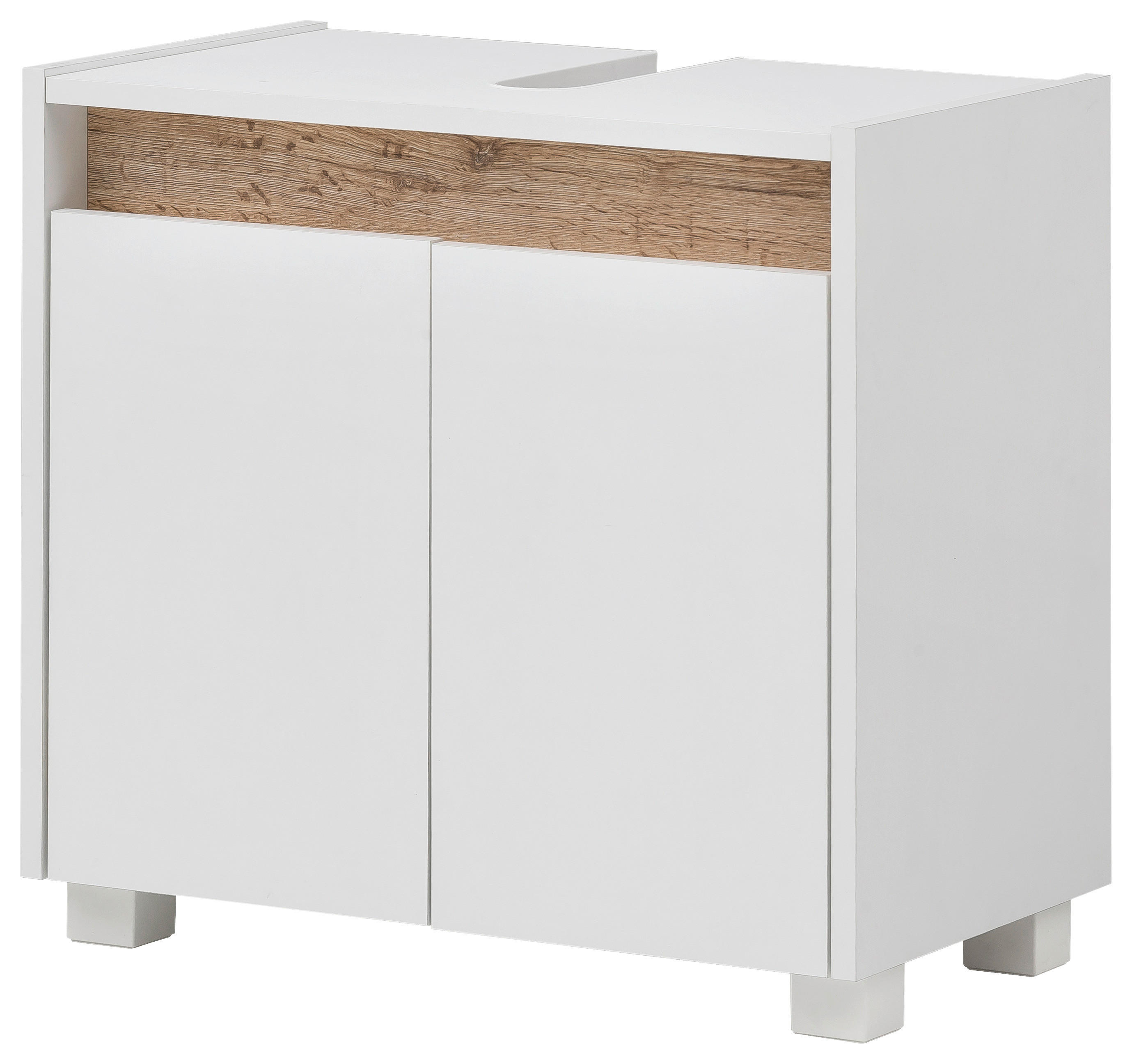 Waschbeckenunterschrank Cosmo perlweiß Optik B/H/T: ca. 56,9x54,6x33 cm Cosmo - (56,90/54,60/33,00cm) - Möbelpartner