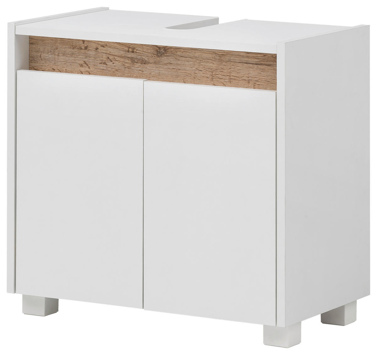 Waschbeckenunterschrank Cosmo perlweiß Optik B/H/T: ca. 56,9x54,6x33 cm Cosmo - (56,90/54,60/33,00cm) - Möbelpartner