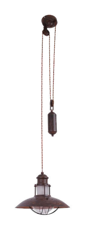 Näve Leuchten Gegenzug-Pendelleuchte NV6104414 braun Metall Kunststoff B/H/D: ca. 35x26x35 cm E27 1 Brennstellen Cottage - braun (35,00/26,00cm) - Näve Leuchten