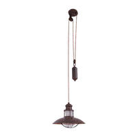 Näve Leuchten Gegenzug-Pendelleuchte NV6104414 braun Metall Kunststoff B/H/D: ca. 35x26x35 cm E27 1 Brennstellen Cottage - braun (35,00/26,00cm) - Näve Leuchten