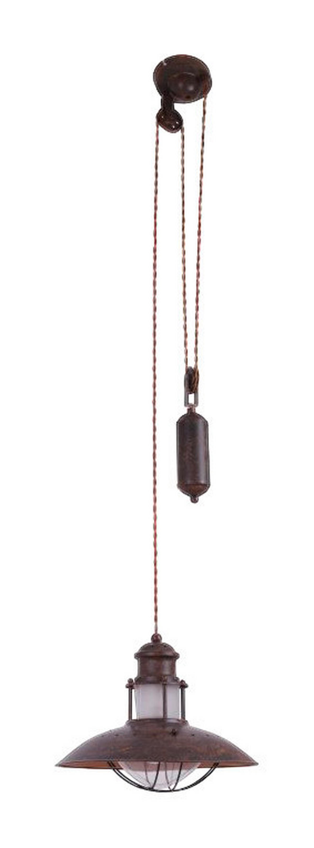 Näve Leuchten Gegenzug-Pendelleuchte NV6104414 braun Metall Kunststoff B/H/D: ca. 35x26x35 cm E27 1 Brennstellen Cottage - braun (35,00/26,00cm) - Näve Leuchten