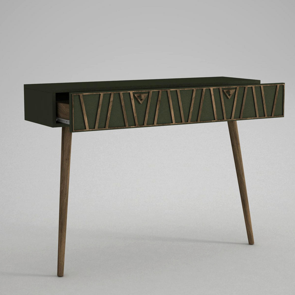 Konsolentisch Forest walnuss Nachbildung grün Spanplatte B/H/T: ca. 120x90x36 cm Forest - walnuss/grün (120,00/90,00/36,00cm) - moebel17