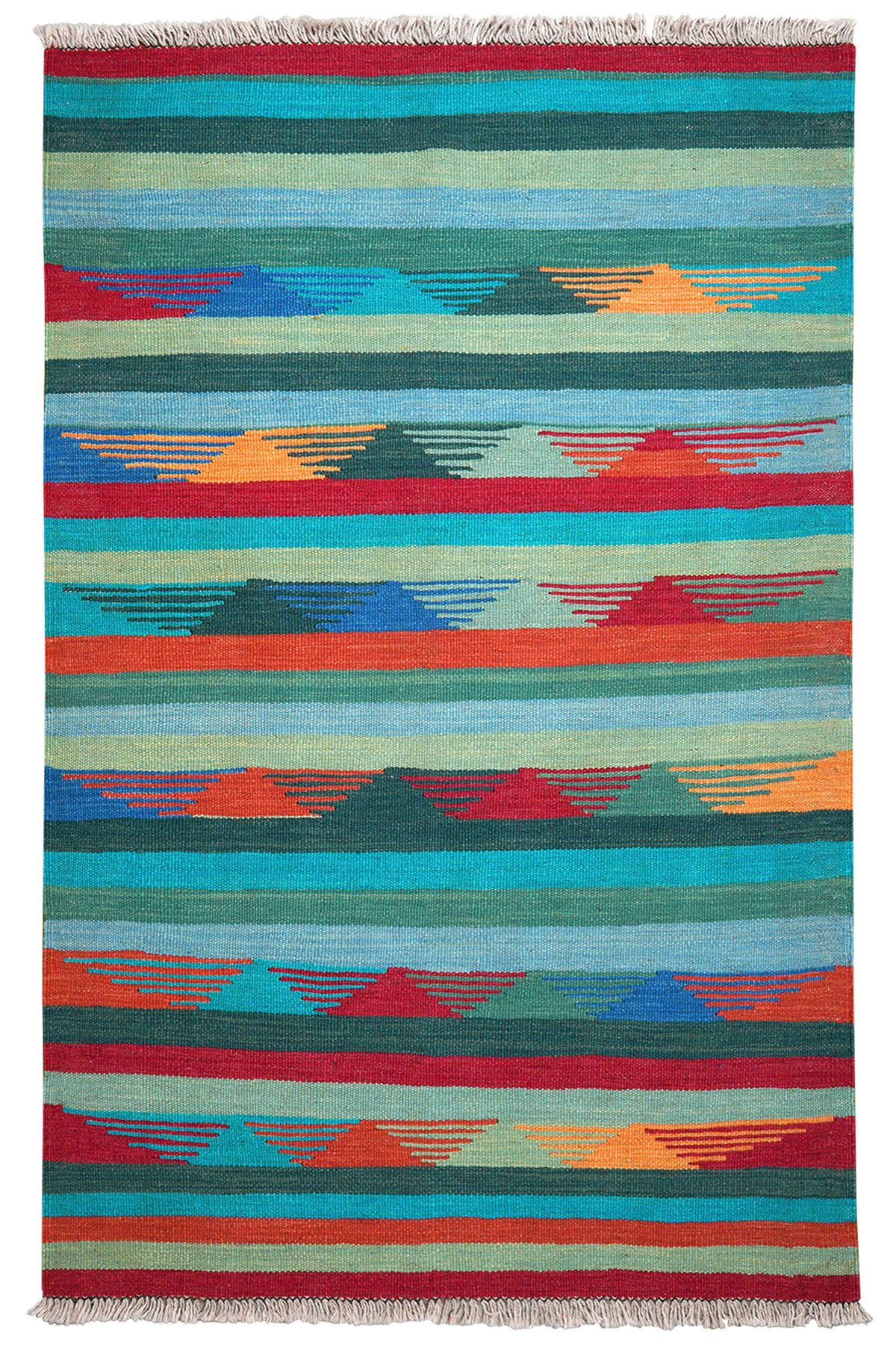 PersaTepp Teppich Kelim Gashgai bunt B/H/L: ca. 100x1x156 cm Kelim Gashgai - bunt (156,00/100,00/1,00cm) - PersaTepp