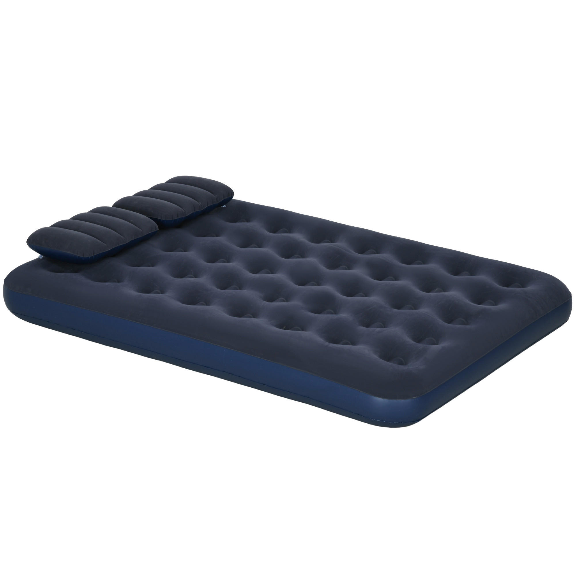 Outsunny Luftmatratze blau Kunststoff B/H/L: ca. 152x22x203 cm Luftmatratze - blau (203,00/152,00/22,00cm) - Outsunny