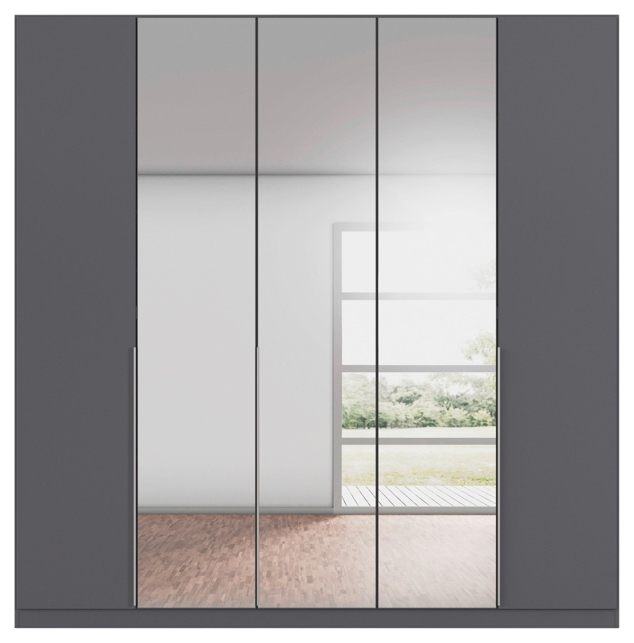 Kleiderschrank Alabama grau B/H/T: ca. 225x229x54 cm Alabama - Alu/grau (225,00/229,00/54,00cm)