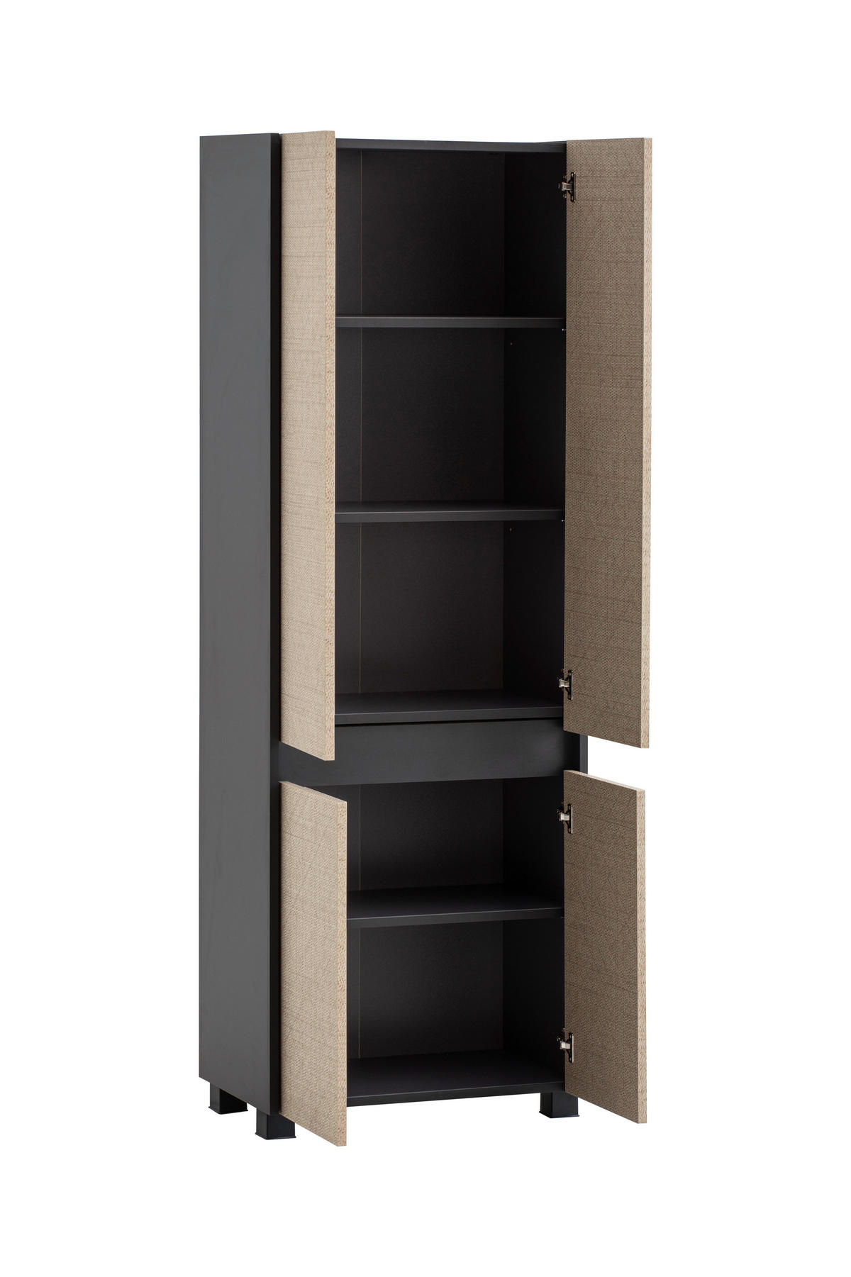 Hochschrank Sander anthrazit Eiche Nachbildung B/H/T: ca. 56,9x164,5x33 cm Sander - Eiche/anthrazit (56,90/164,50/33,00cm) - Möbelpartner