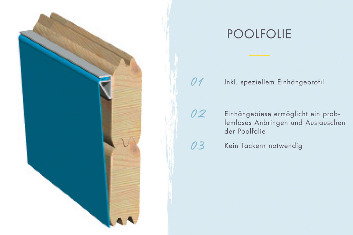 Karibu Mini-Pool Skipper natur Holz B/H/L: ca. 220x79x220 cm Skipper - natur (220,00/220,00/79,00cm) - Karibu