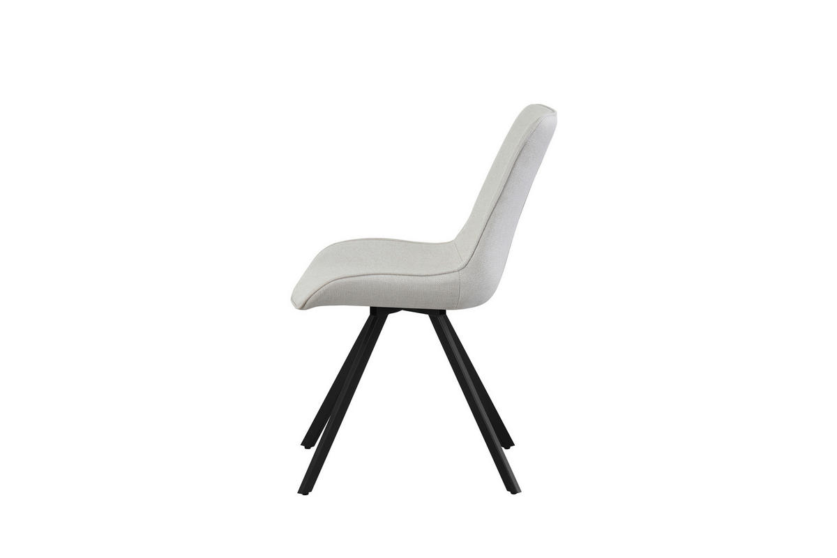 Drehstuhl EMILIA, 2er Set creme schwarz Webstoff B/H/T: ca. 52x85x61 cm EMILIA, 2er Set - creme/schwarz (52,00/85,00/61,00cm) - xonox.home