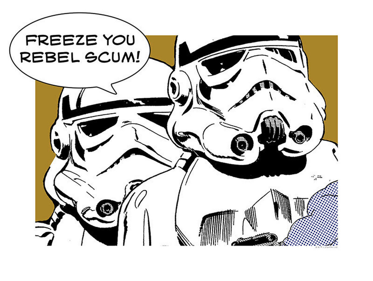 Komar Poster Star Wars Classic Comic Quote Storm Star Wars B/L: ca. 40x30 cm Star Wars Classic Comic Quote Storm - (40,00/30,00cm) - Komar