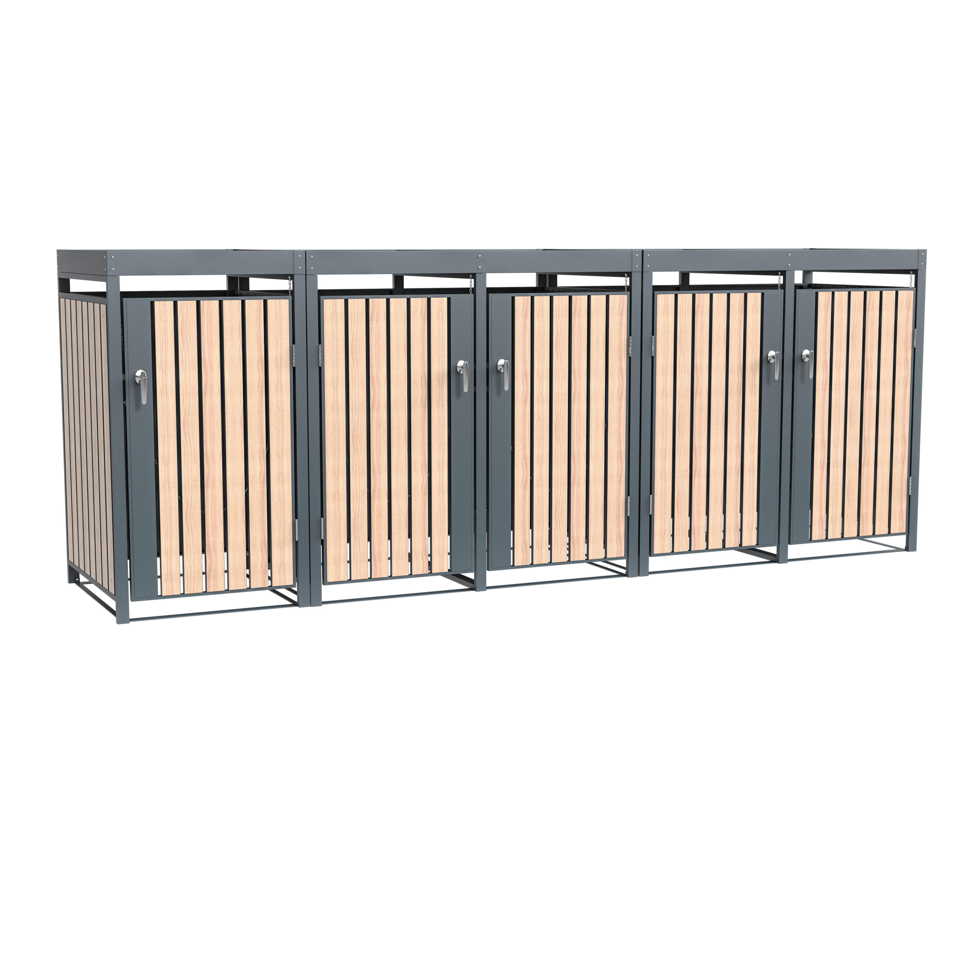 Westmann Mülltonnenbox Planta braun B/H/L: ca. 332x124x84 cm Planta - braun (84,00/332,00/124,00cm) - Westmann