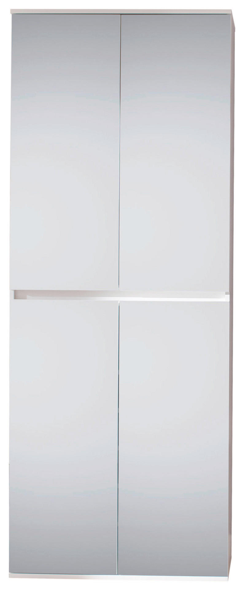 Garderobenschrank Mirror weiß B/H/T: ca. 74x191x34 cm Mirror - weiß (74,00/191,00/34,00cm) - Trendteam