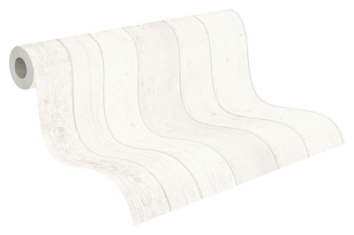 A.S.Creation Vliestapete Best of Wood`n Stone 2nd Edition Holzoptik weiß B/L: ca. 53x1005 cm Best of Wood`n Stone 2nd Edition - weiß (53,00/1005,00cm) - A.S.Creation