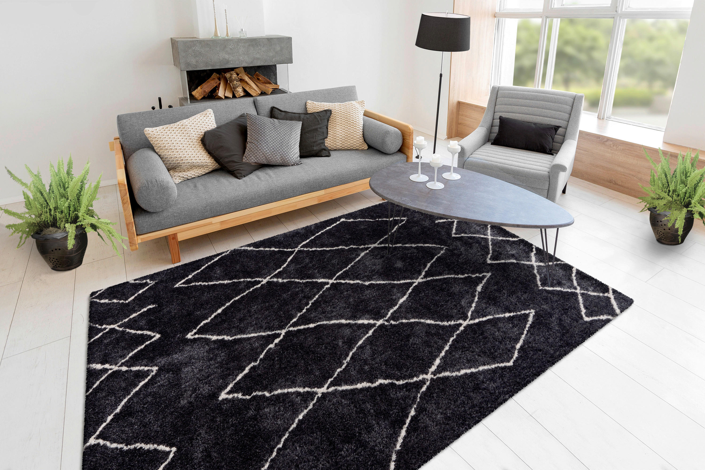 360Living Teppich anthrazit B/L: ca. 160x230 cm Teppich_Orlando 400 160 x 230cm - anthrazit (160,00/230,00cm) - 360Living
