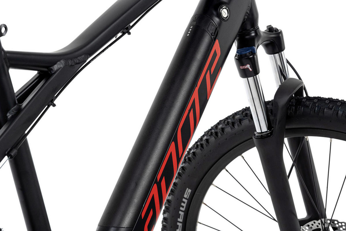 Adore Mountain E-Bike Xpose 27,5'' Xpose 27,5 Zoll Rahmenhöhe 51 cm 9 Gänge schwarz schwarz ca. 250 W ca. 36 V ca. 27,5 Zoll Xpose - schwarz - Adore