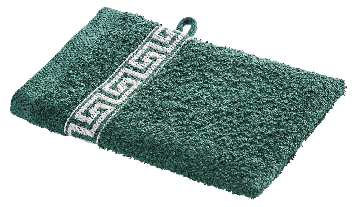 Waschhandschuh Mäander Mäander - grün (15,00/21,00cm) - POCOline