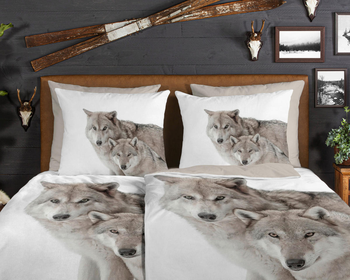 Bettwäsche Fera sand Baumwolle B/L: ca. 155x220 cm Fera - sand (155,00/220,00cm) - Good Morning