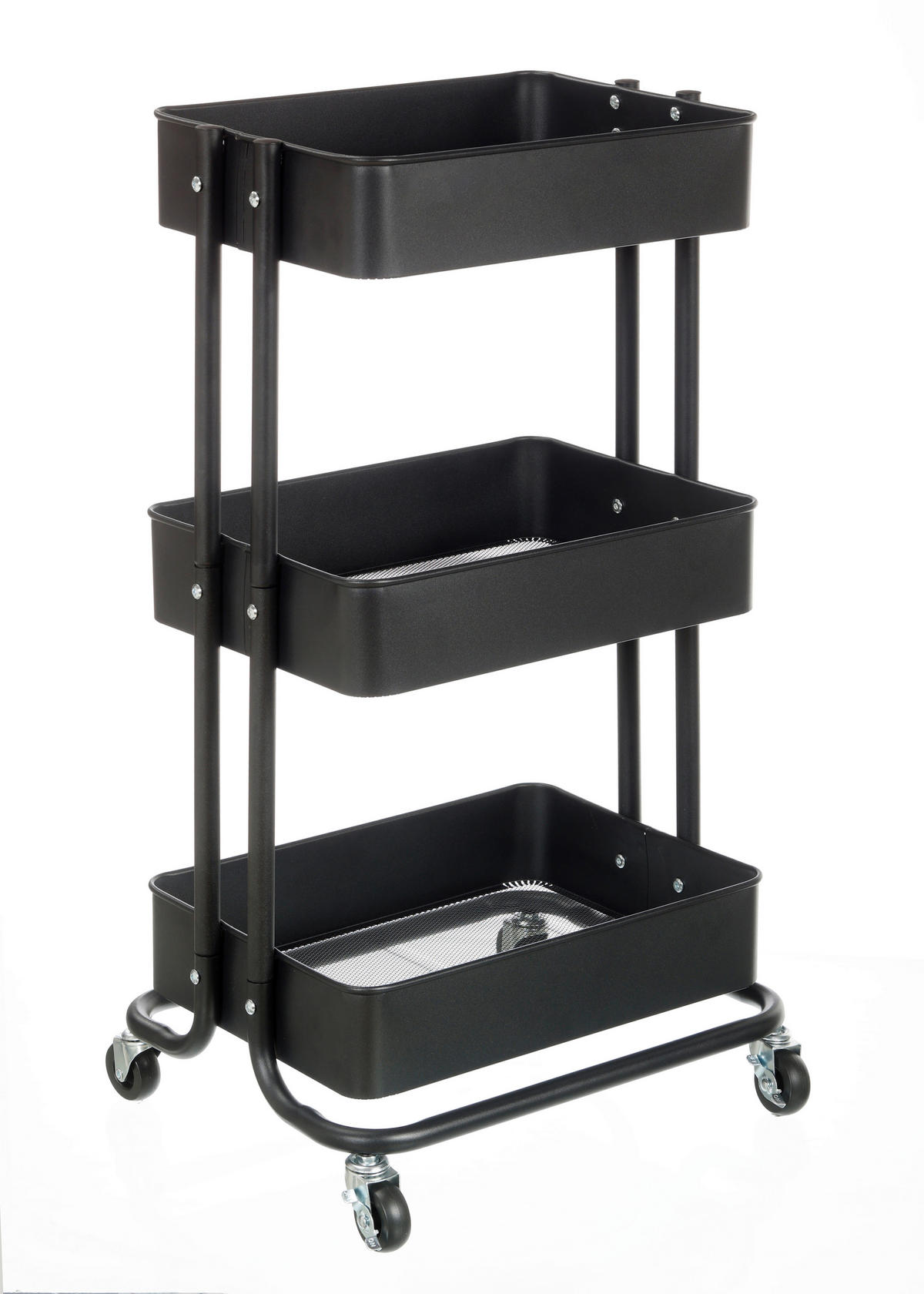 Rollwagen schwarz Metall B/H/T: ca. 44x76x33 cm Rollwagen_Pisa schwarz - schwarz (44,00/76,00/33,00cm)