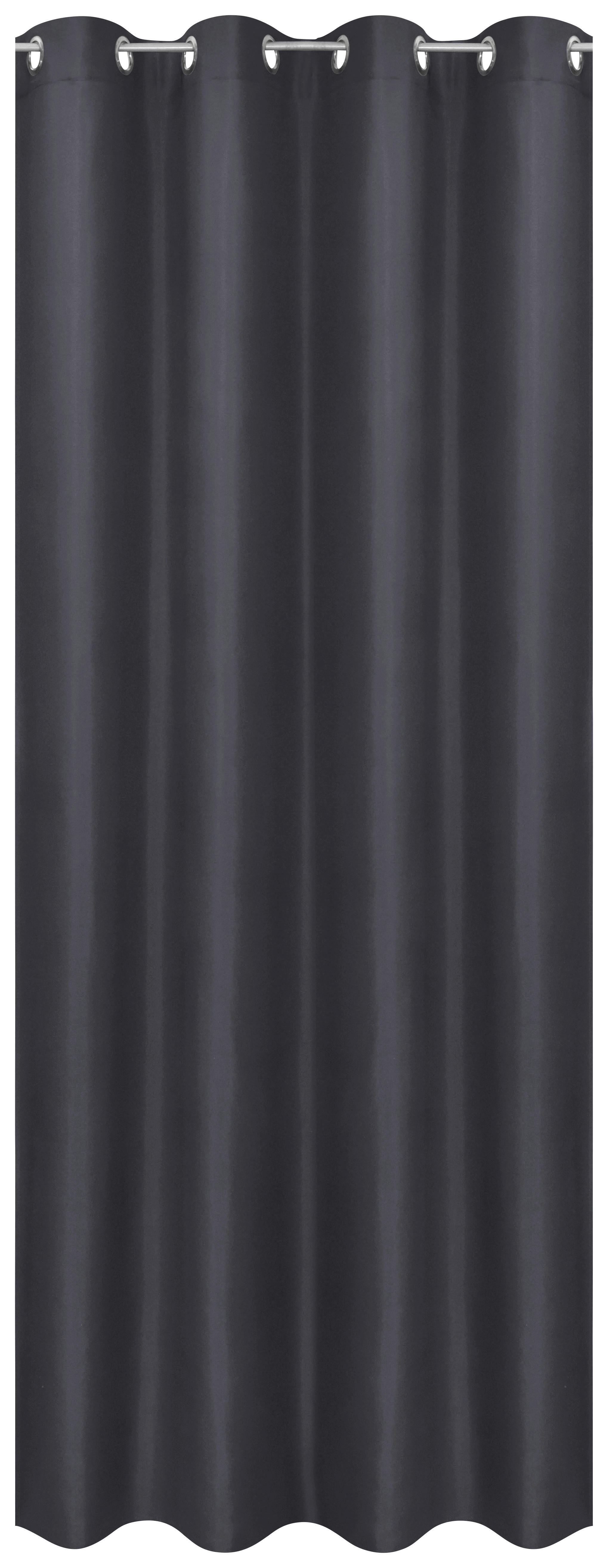 Ösenvorhang Barnaby schwarz B/L: ca. 140x235 cm Barnaby - schwarz (140,00/235,00cm) - ACUS design collection