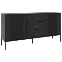 Kommode ISEO schwarz B/H/T: ca. 154,5x79x39 cm ISEO - schwarz (154,50/79,00/39,00cm) - WIPMEB