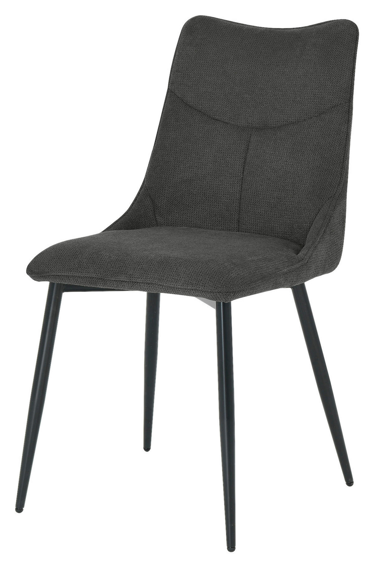 Stuhl CARLO 2er-Set. anthrazit Webstoff B/H/T: ca. 59x88x47 cm CARLO 2er-Set. - schwarz/anthrazit (59,00/88,00/47,00cm) - byLIVING