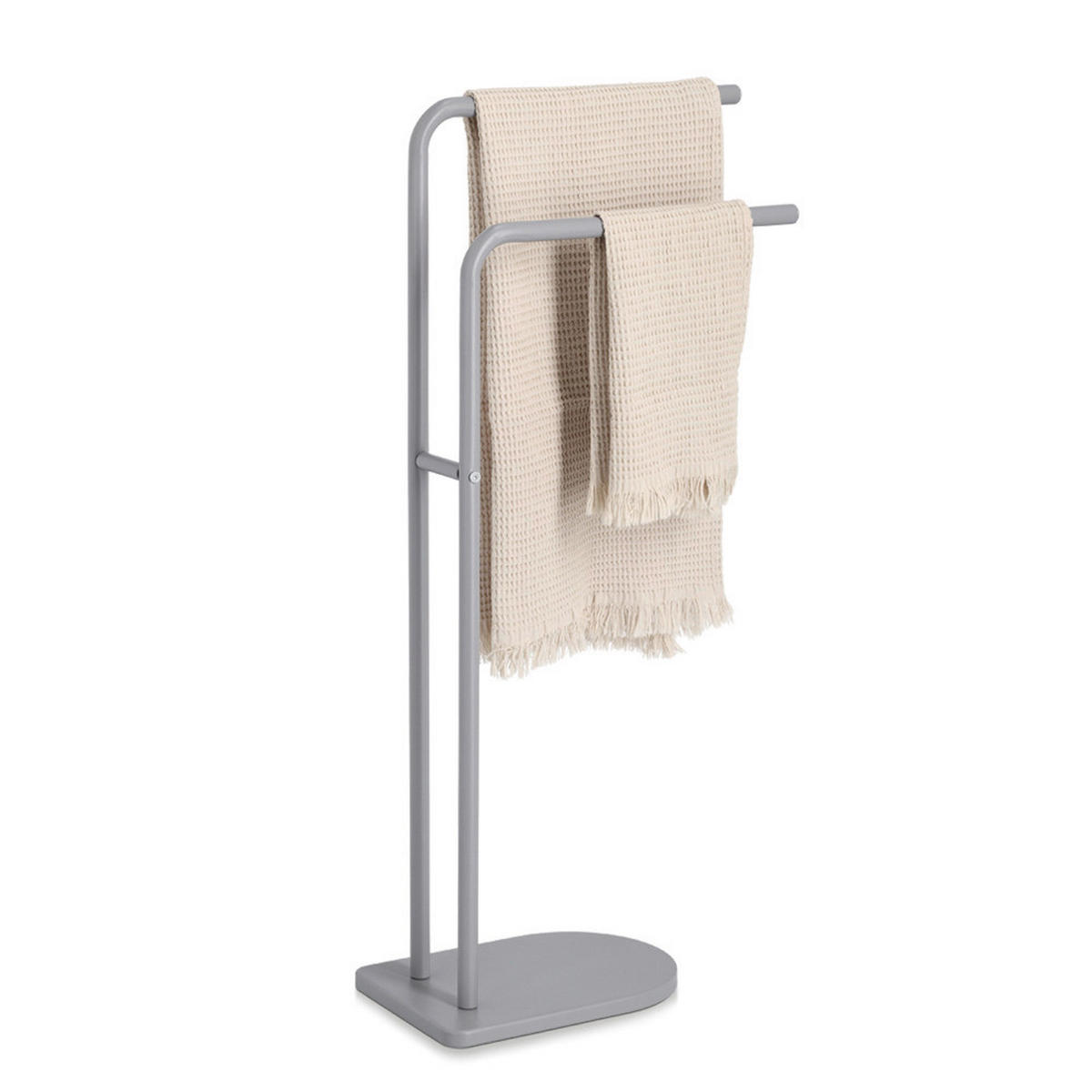 Zeller Handtuchhalter grau Metall B/H/L: ca. 20,5x86x41 cm Handtuchhalter - grau (41,00/20,50/86,00cm) - Zeller