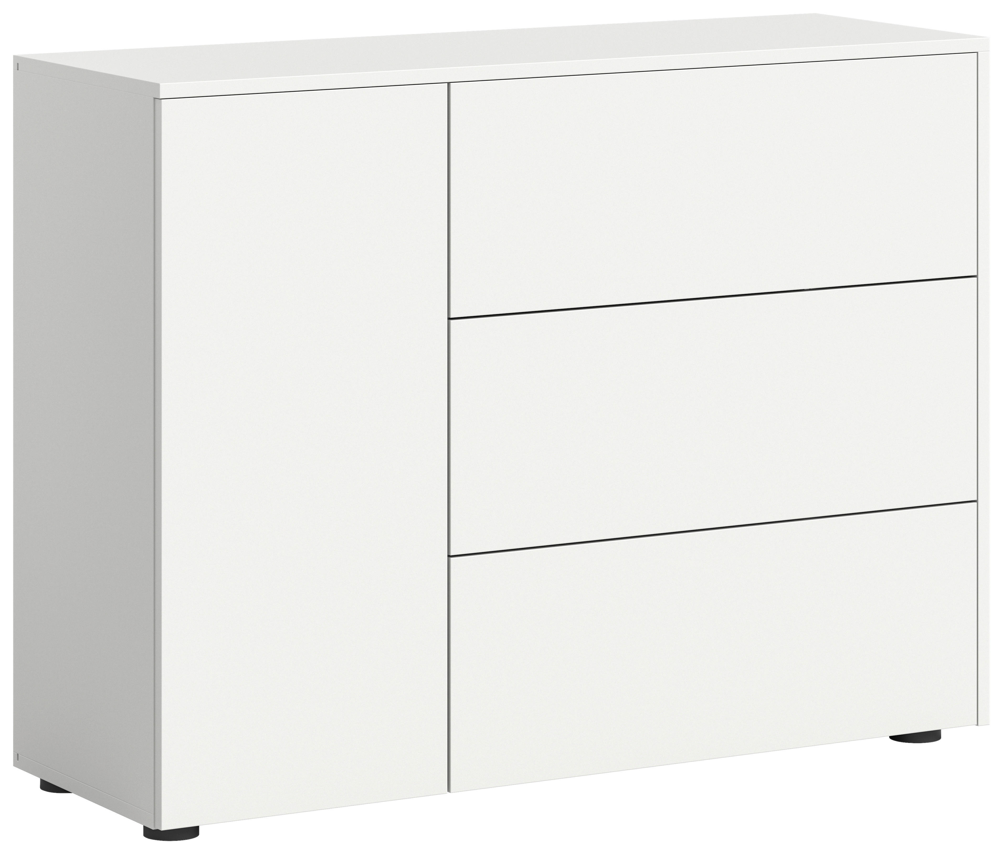 Sideboard Samba weiß Eiche Artisan Nachbildung B/H/T: ca. 105x80x37 cm Samba - Eiche/weiß (105,00/80,00/37,00cm) - xonox.home
