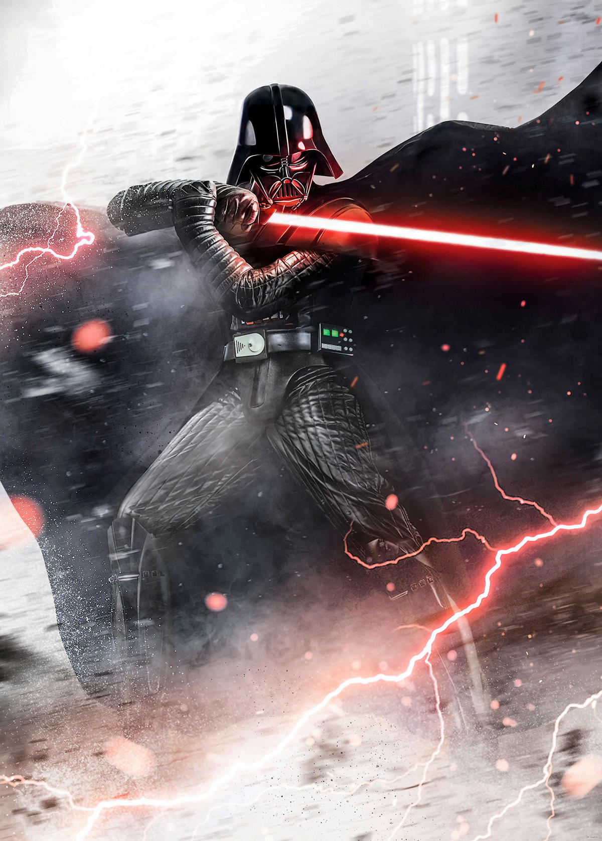 Komar Fototapete Star Wars Vader Dark Forces schwarz B/H: ca. 200x280 cm Star Wars Vader Dark Forces - schwarz (200,00/280,00cm) - Komar