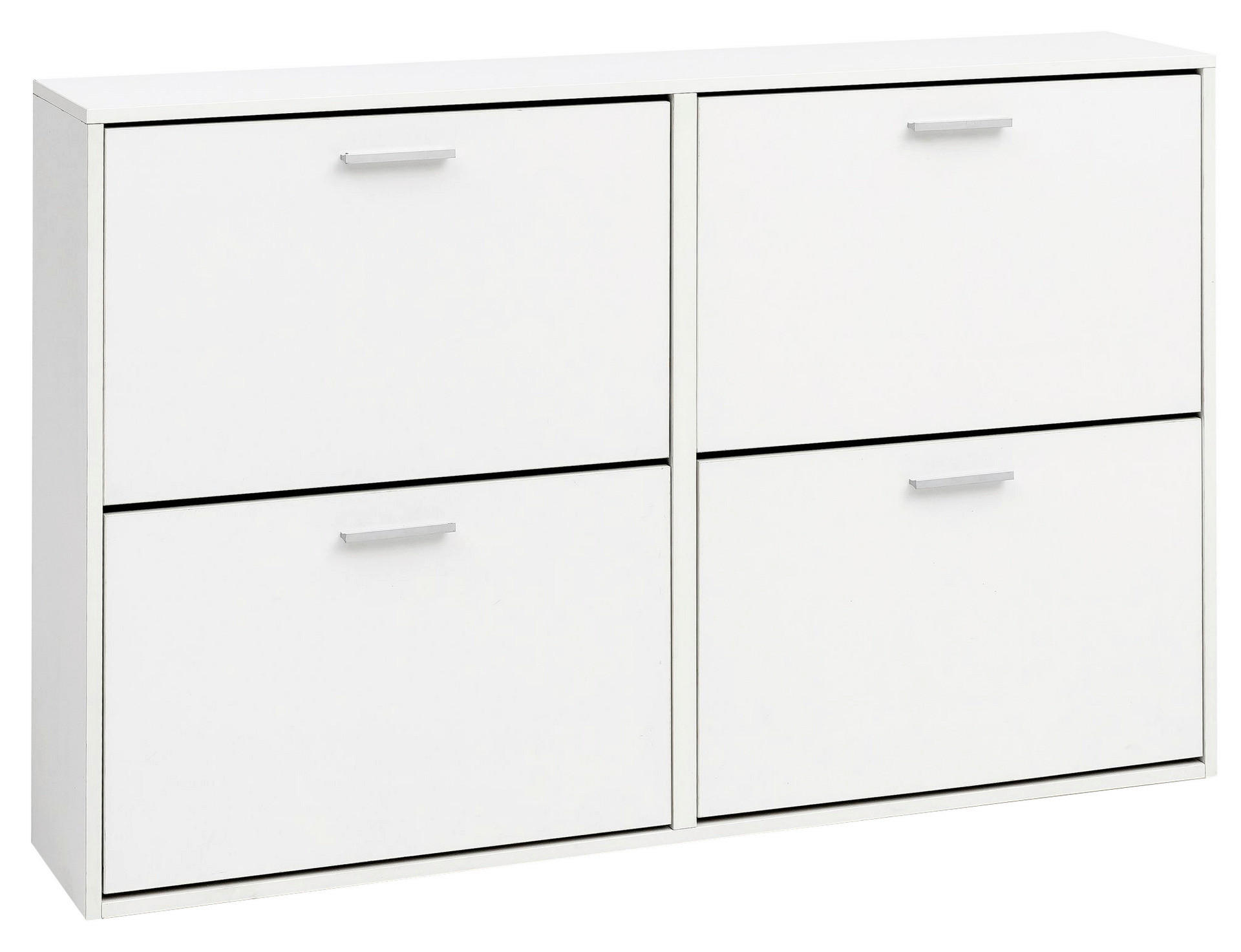 Schuhschrank weiß weiß B/H/T: ca. 120x81x24 cm Schuhschrank - weiß (120,00/81,00/24,00cm) - Wohnling