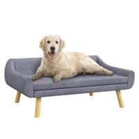 PawHut Hunde-Zubehör grau Polypropylen B/H/L: ca. 58,5x102x42,5 cm Hundesofa - grau (42,50/58,50/102,00cm) - PawHut