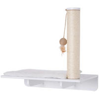 PawHut Kratzbaum weiß MDF B/H/L: ca. 30x50x55 cm Kratzbaum - weiß (55,00/30,00/50,00cm) - PawHut
