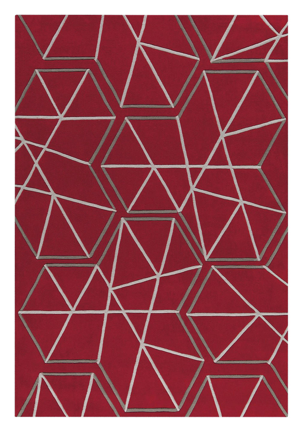 Arte Espina Kurzflorteppich Spirit 3112 rot B/L: ca. 140x200 cm Spirit 3112 - rot/grau (140,00/200,00cm) - Arte Espina