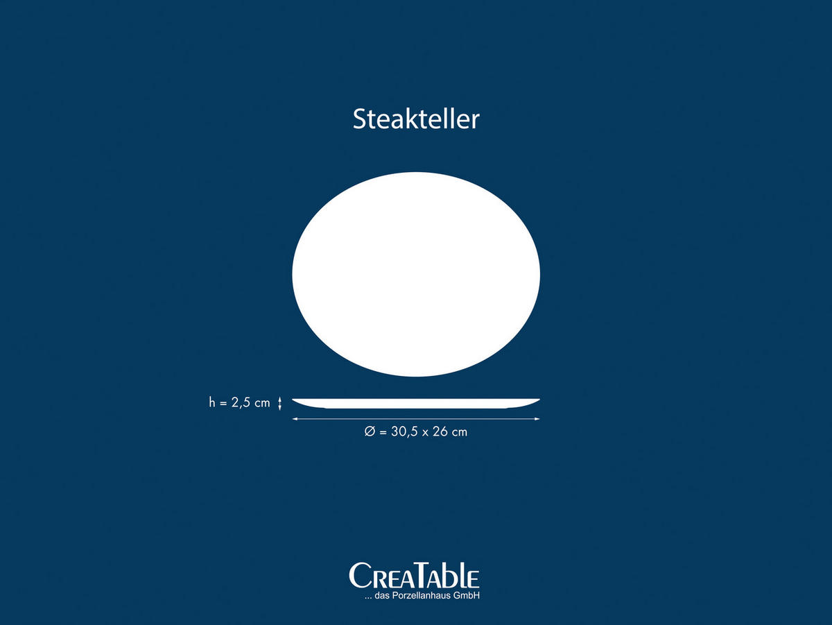 CreaTable Tellerset Gourmet weiß Porzellan Gourmet - weiß - CreaTable