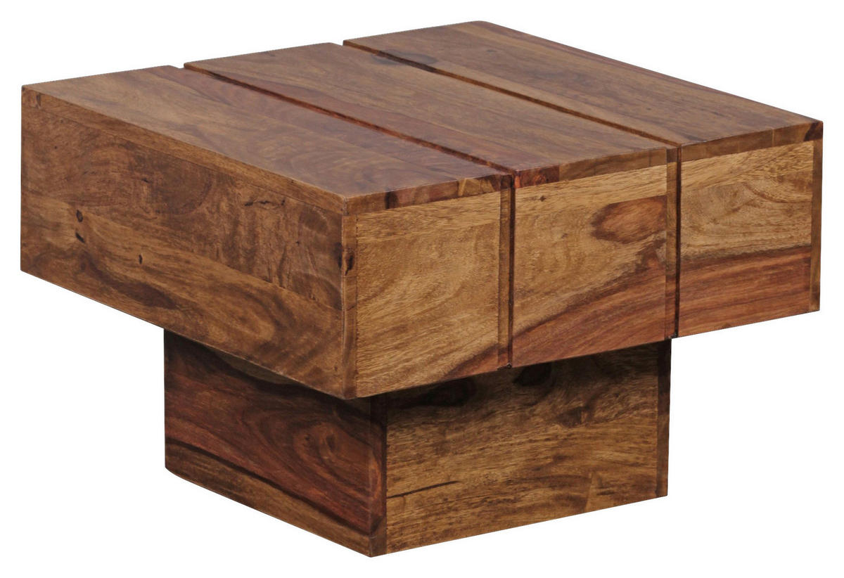 Beistelltisch natur Echtholz B/H/T: ca. 44x30x44 cm Beistelltisch - natur (44,00/30,00/44,00cm) - Wohnling