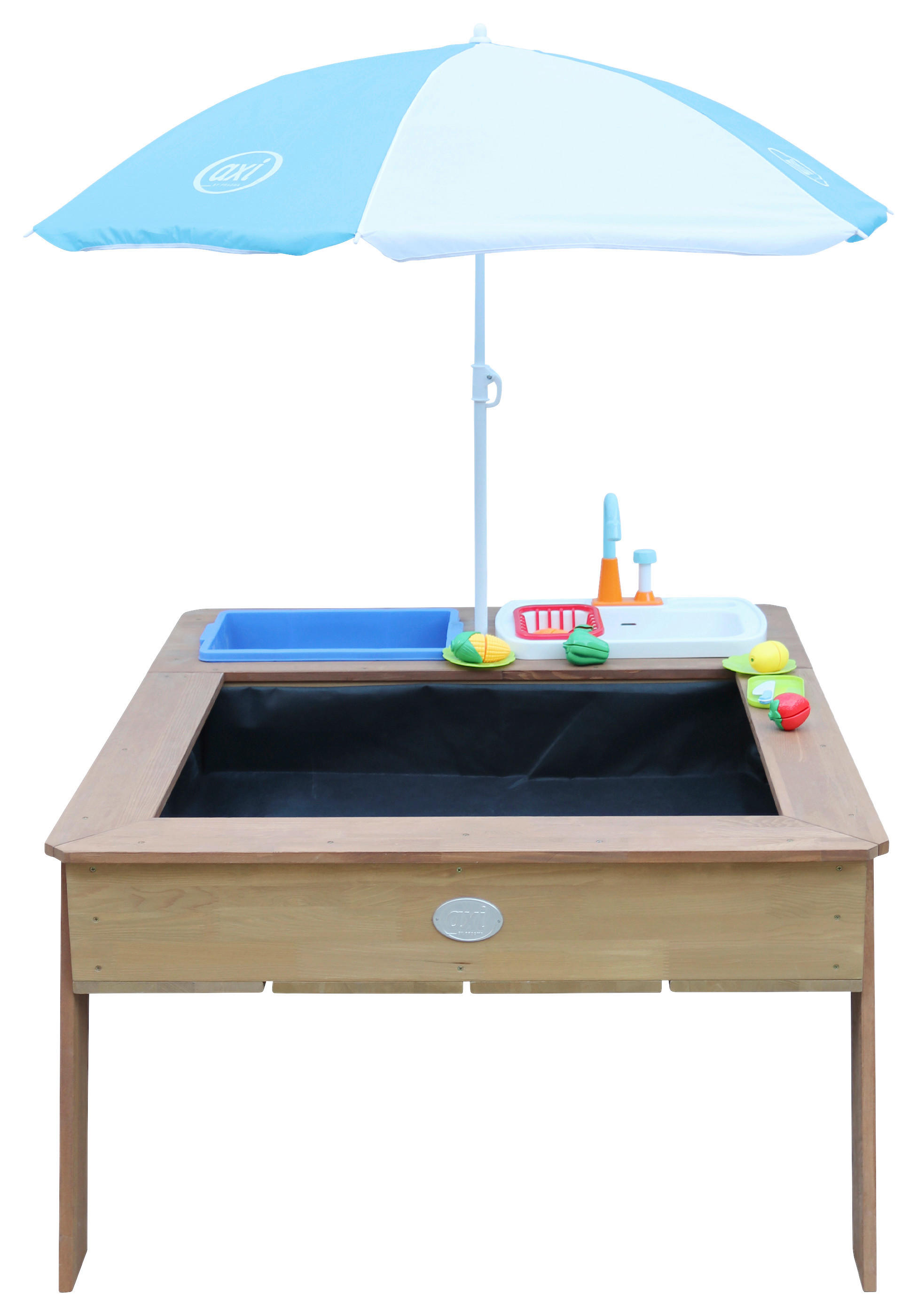 AXI Sand & Wassertisch Linda braun B/H/L: ca. 94x50x125 cm Linda - braun/blau (125,00/94,00/50,00cm) - AXI