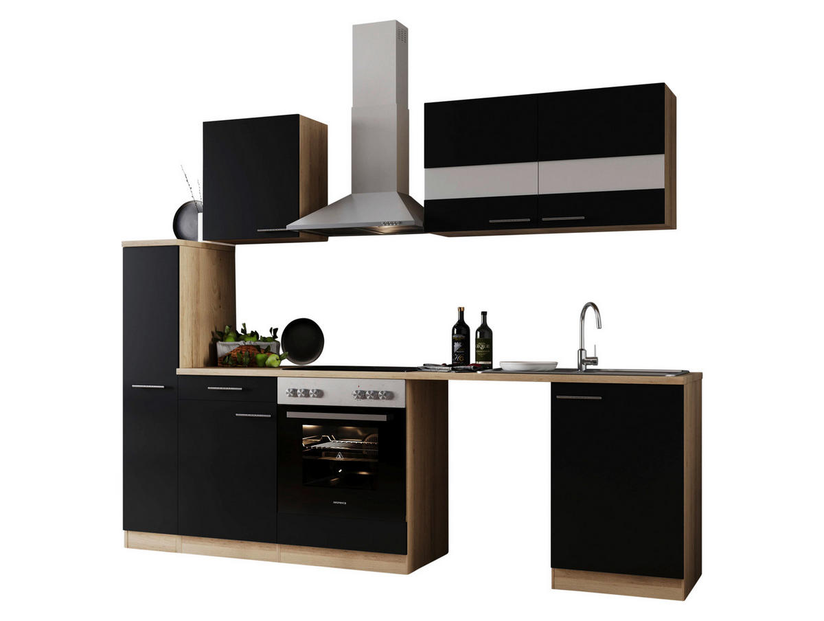 Respekta Küchenblock Merle weiß B/H/T: ca. 250x200x60 cm Merle - Eiche/weiß (250,00/200,00/60,00cm) - Respekta