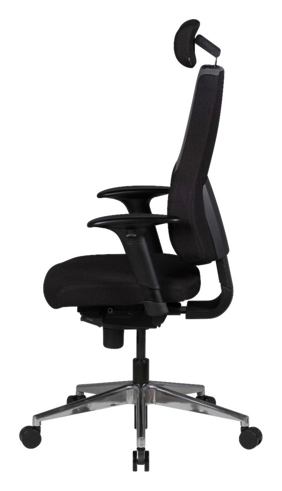 Drehstuhl schwarz Stoff Bürostuhl QENTIN - schwarz (63,00/149,00/63,00cm) - Amstyle