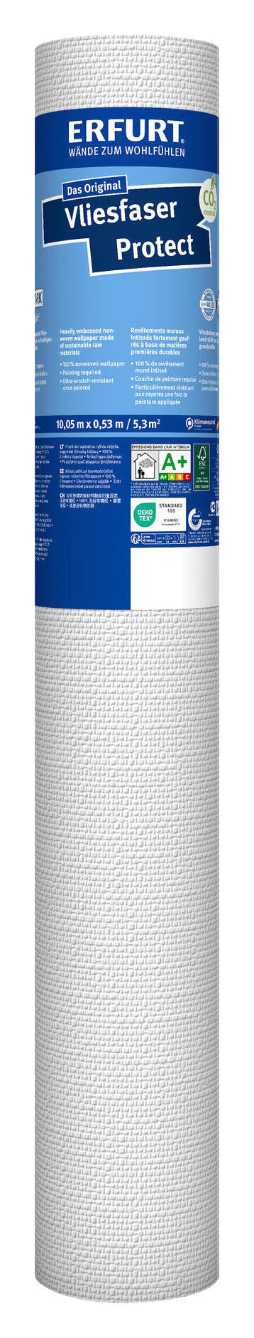 Erfurt Vliestapete Protect Protect weiß B/L: ca. 53x1005 cm Protect - weiß (53,00/1005,00cm) - Erfurt