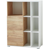Aktenschrank 4195-513 weiß Eiche Navarra Nachbildung B/H/T: ca. 85x120x40 cm 4195-513 - Eiche/weiß (85,00/120,00/40,00cm) - Germania