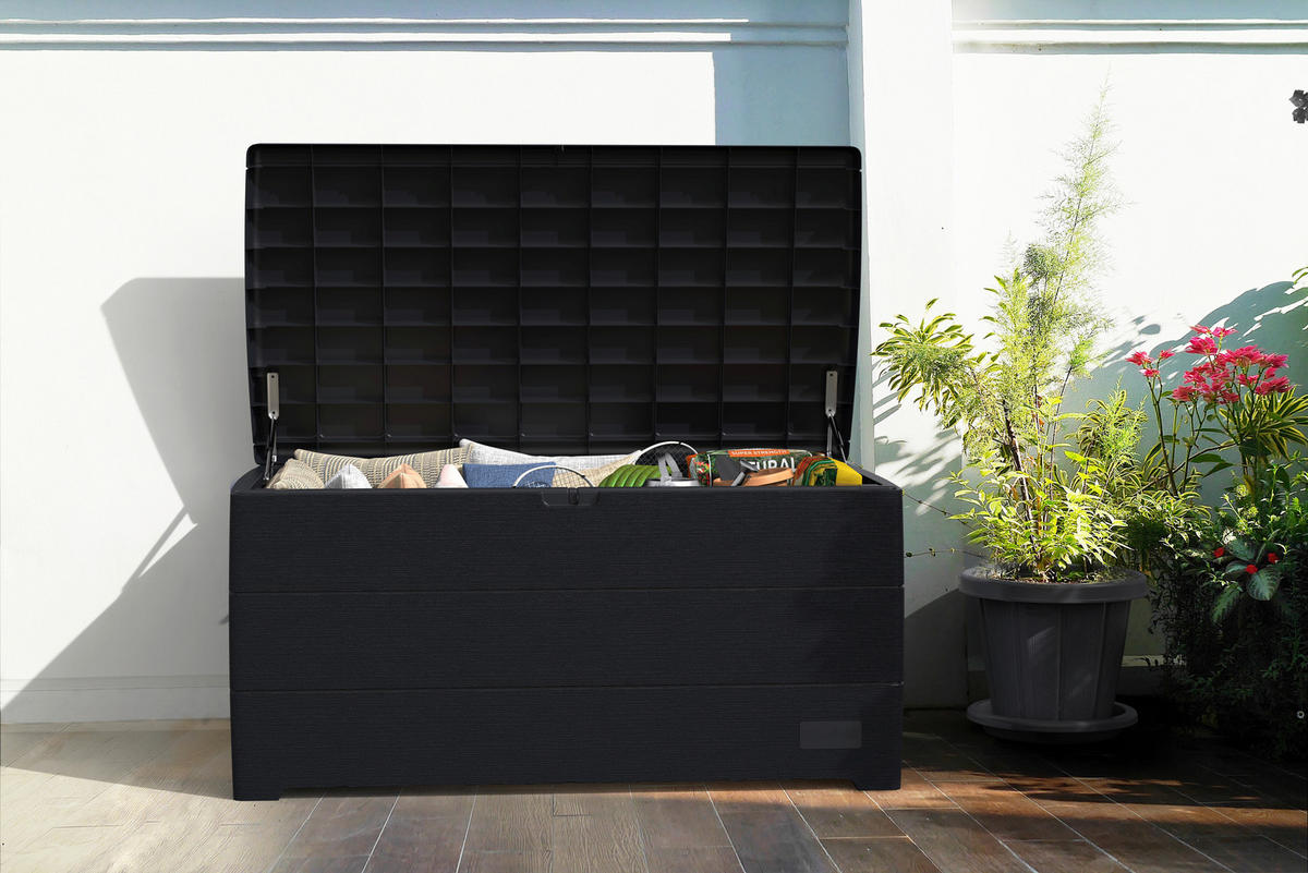 VCM Aufbewahrungsbox Durabox grau Kunststoff B/H/L: ca. 130x110x474 cm Durabox - grau (474,00/130,00/110,00cm) - VCM
