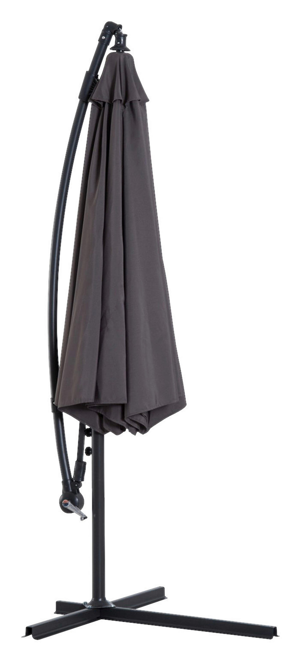 Outsunny Ampelschirm grau Stahl H/D: ca. 250x300 cm Ampelschirm - grau (300,00/250,00cm) - Outsunny