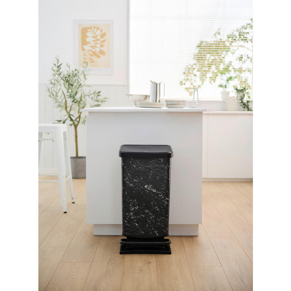 Thumbnail - Treteimer schwarz B/H/L: ca. 29x67x35 cm