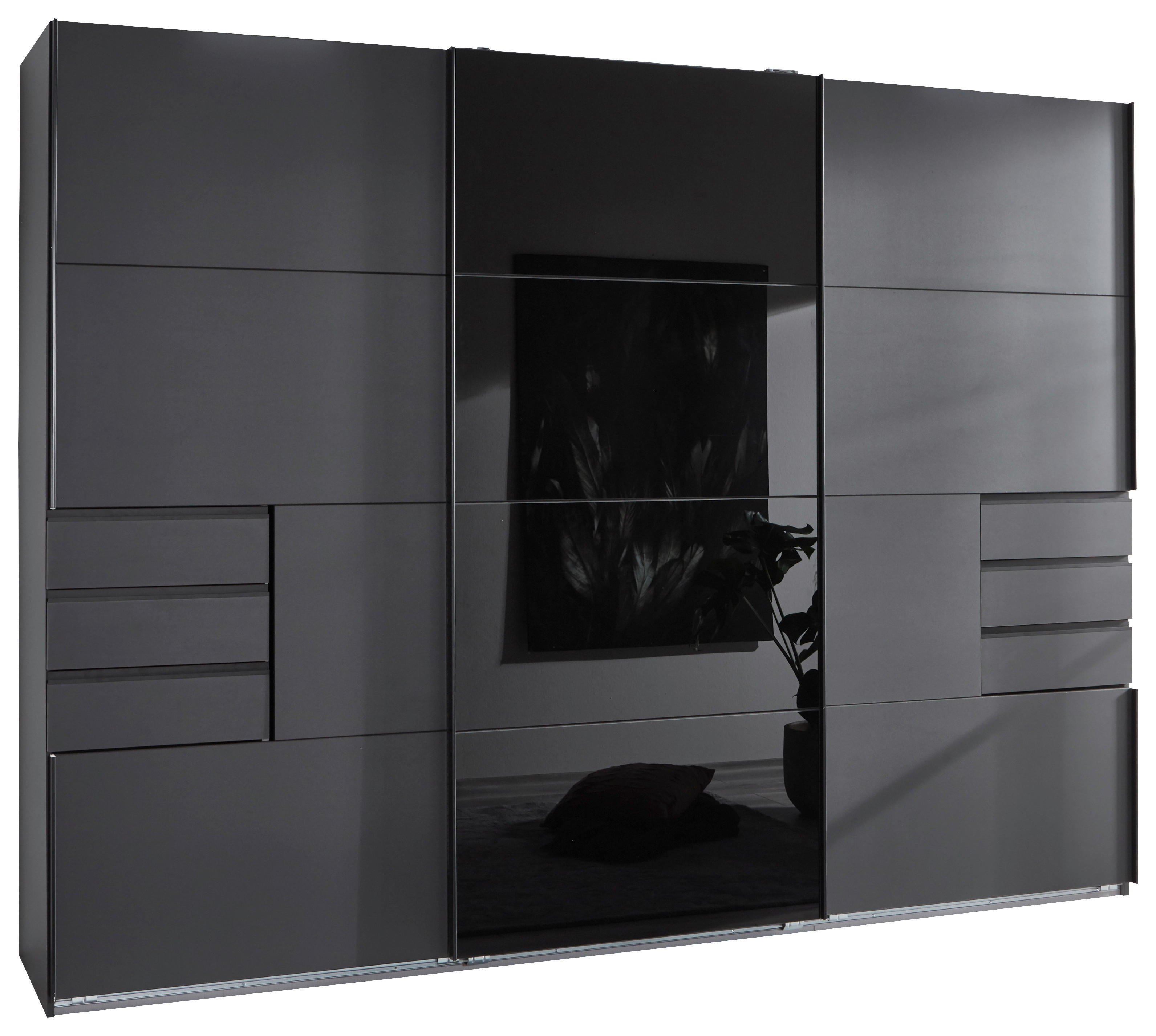 Kleiderschrank Schwarz Poco
