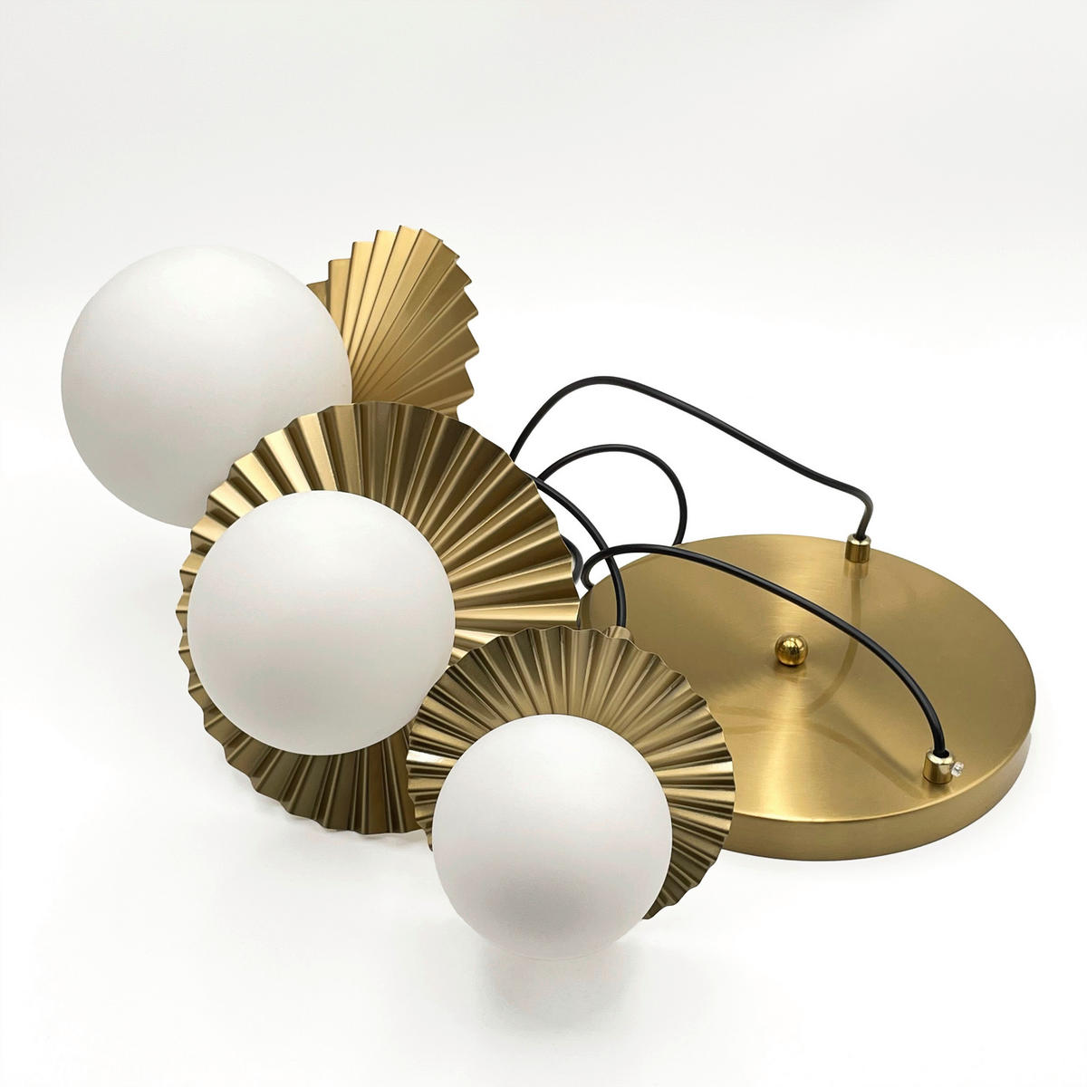 Lamkur Hängeleuchte Kupfer Stahl Glas B/H/L: ca. 120x45x45 cm G9 3 Brennstellen Chita - Kupfer (45,00/120,00/45,00cm) - Lamkur